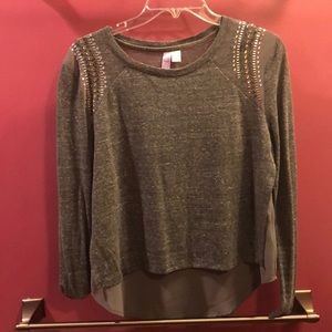 Embellished gray long sleeve from Francesca’s